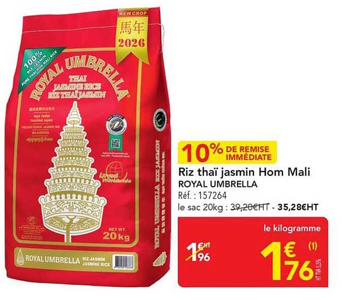 Riz thaï jasmin Hom Mali ROYAL UMBRELLA