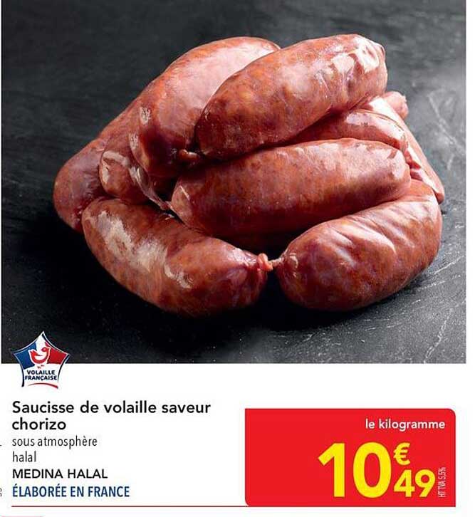 Saucisse de volaille saveur chorizo