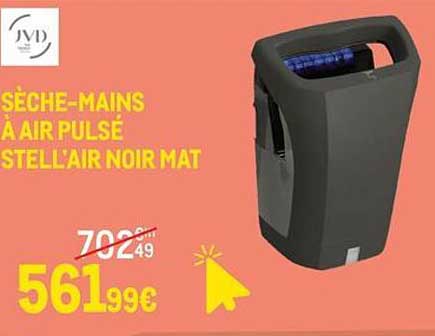 SÈCHE-MAINS À AIR PULSÉ STELLAIR NOIR MAT