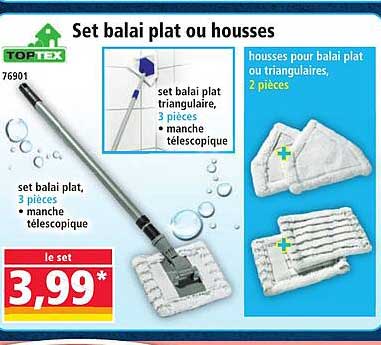 Set balai plat ou brosses