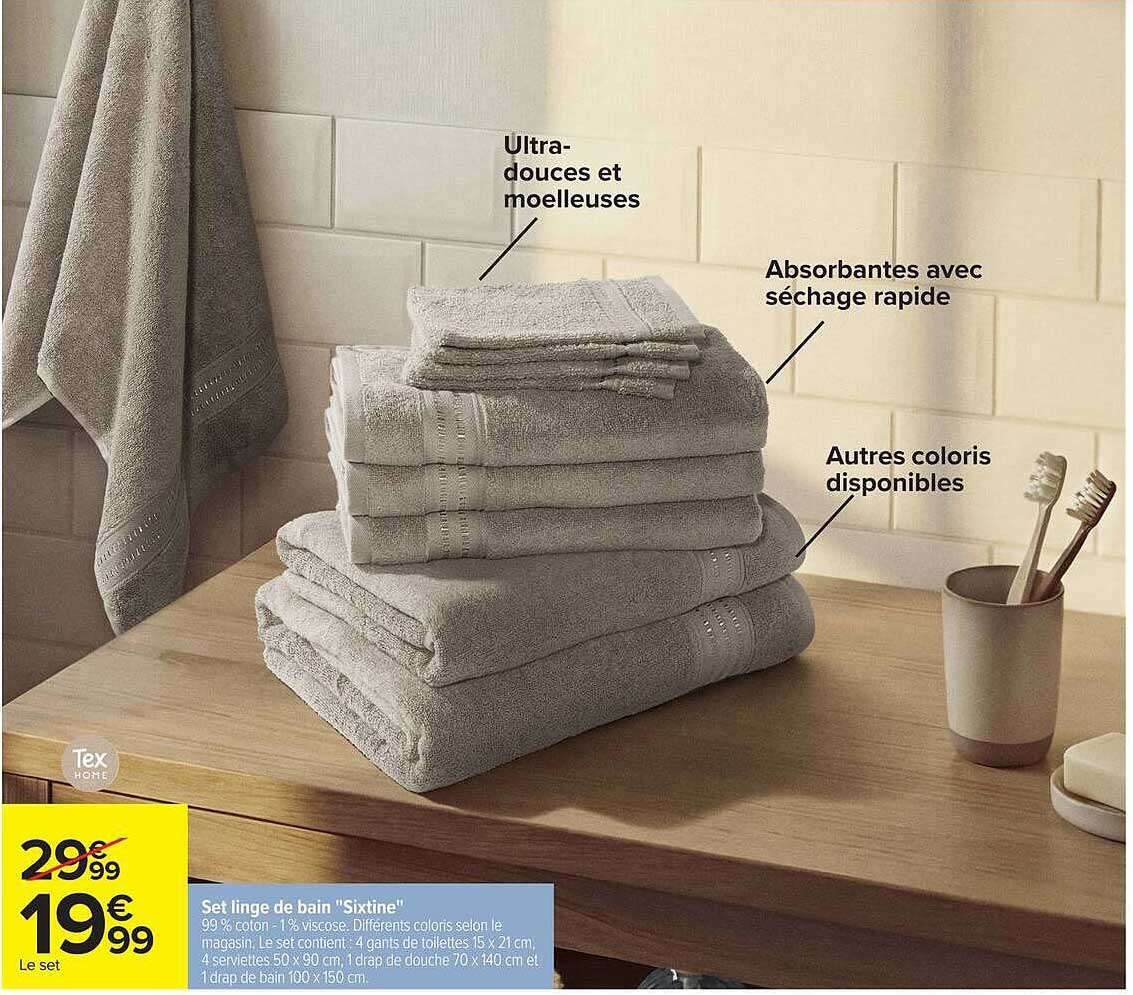 Set linge de bain "Sixtine"
