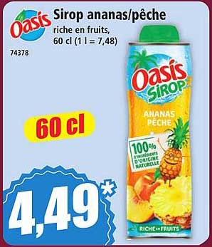 Sirop ananas/pêche