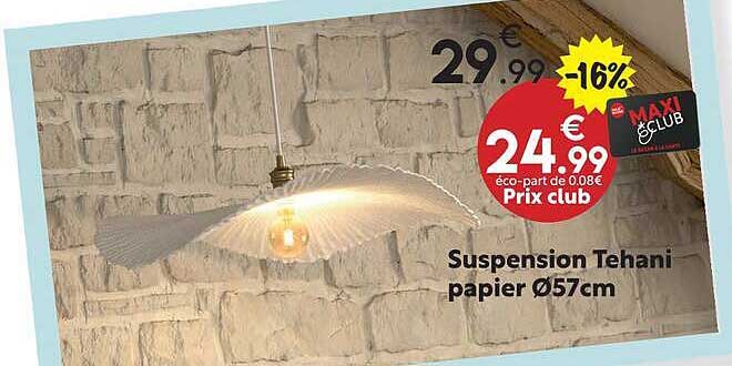 Suspension Tehani papier Ø57cm