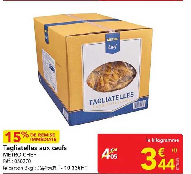 Tagliatelles aux œufs METRO CHEF