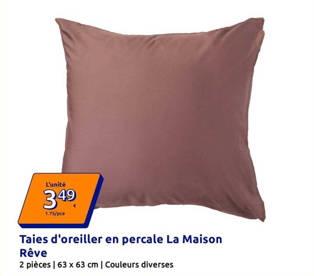 Taies d'oreiller en percale La Maison Rêve