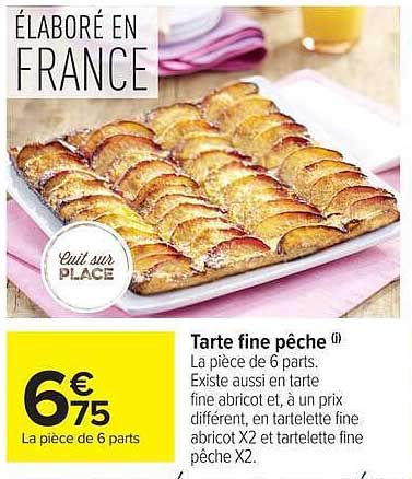 Tarte fine pêche