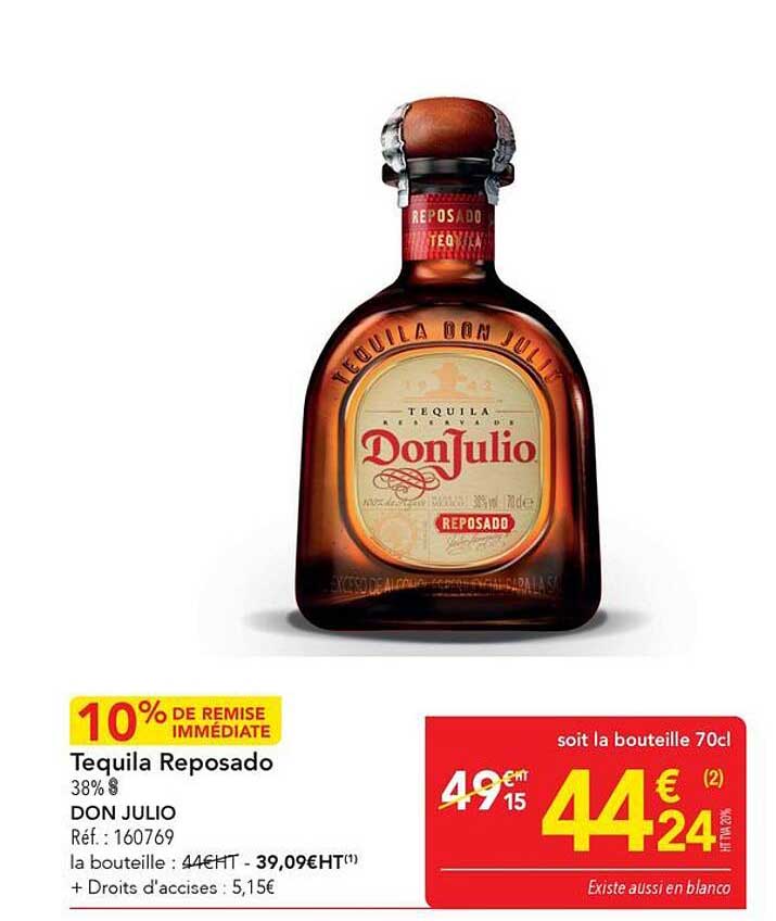 Tequila Reposado 38% DON JULIO