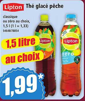 Thé glacé pêche