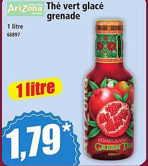 Thé vert glacé grenade