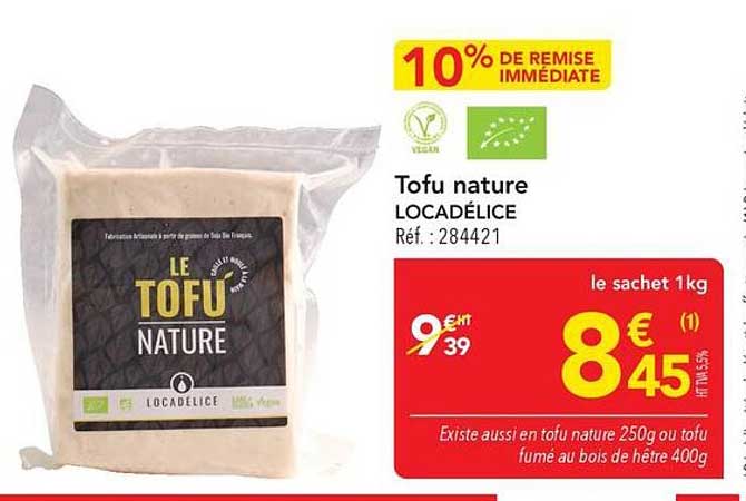 Tofu nature LOCADÉLICE Réf. : 284421