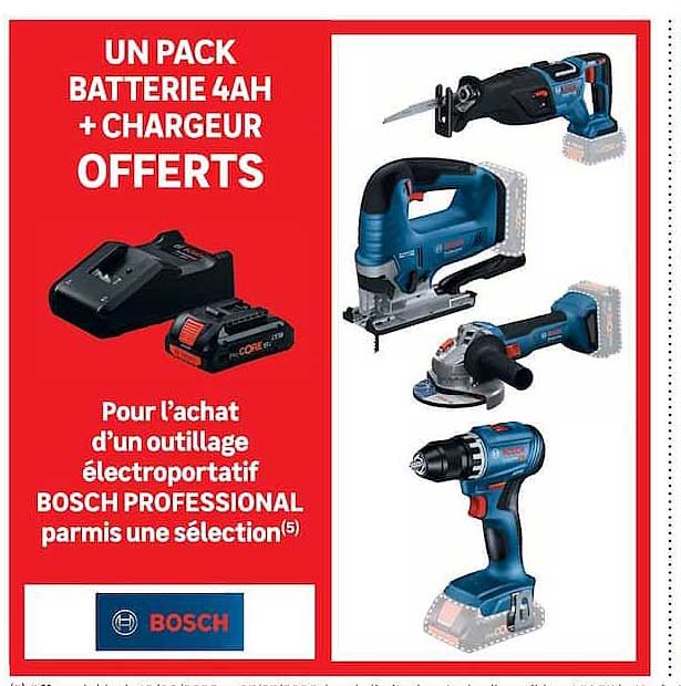 UN PACK BATTERIE 4AH + CHARGEUR OFFERTS
