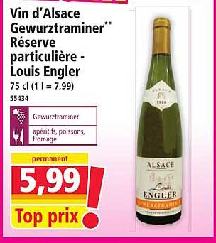 Vin d’Alsace Gewurztraminer** Réserve particulière - Louis Engler