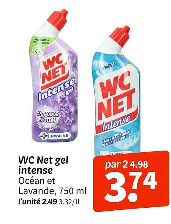WC Net gel intense Océan et Lavande, 750 ml