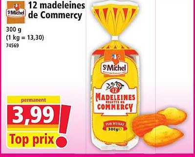 12 madeleines de Commercy