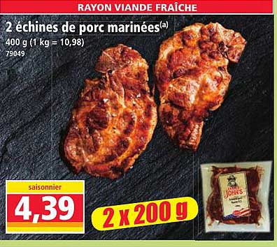 2 échnes de porc marinées(a)