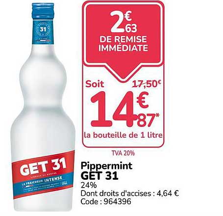 2€63 DE REMISE IMMÉDIATE