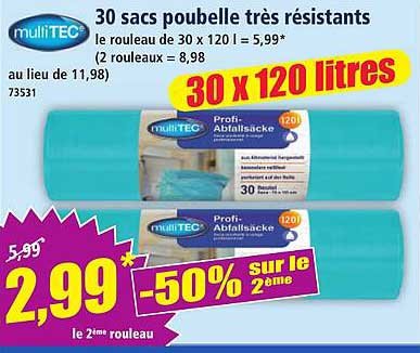 30 sacs poubelle très résistants