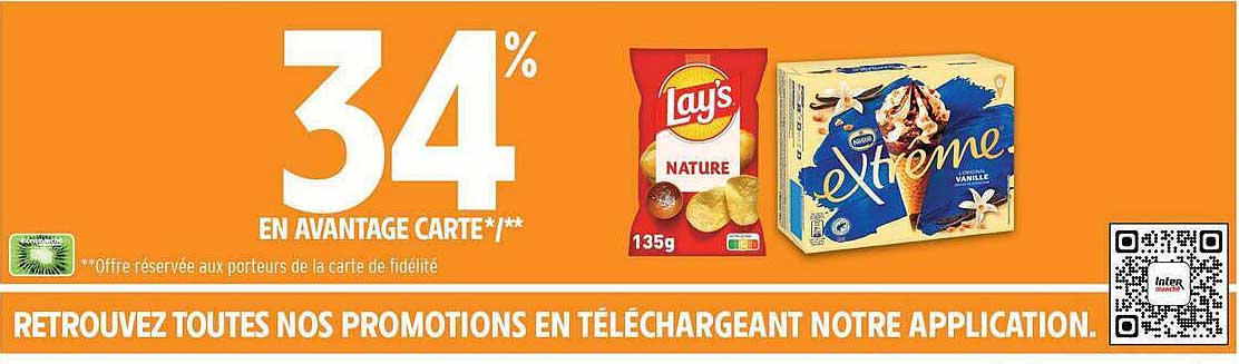 34% EN AVANTAGE CARTE*/**
