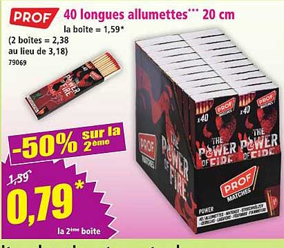 40 longues allumettes*** 20 cm