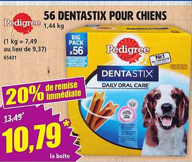 56 DENTASTIX POUR CHIENS