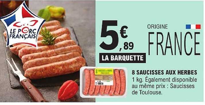 8 SAUCISSES AUX HERBES