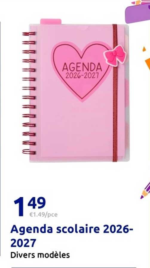 Agenda scolaire 2026-2027