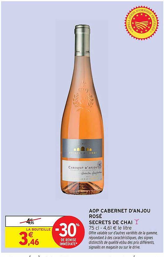 AOP CABERNET D'ANJOU ROSÉ SECRETS DE CHAI 75 cl