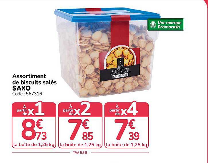 Assortiment de biscuits salés SAXO