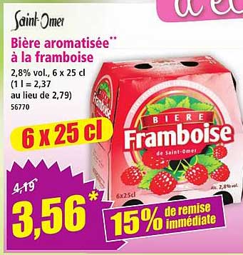 Bière aromatisée à la framboise