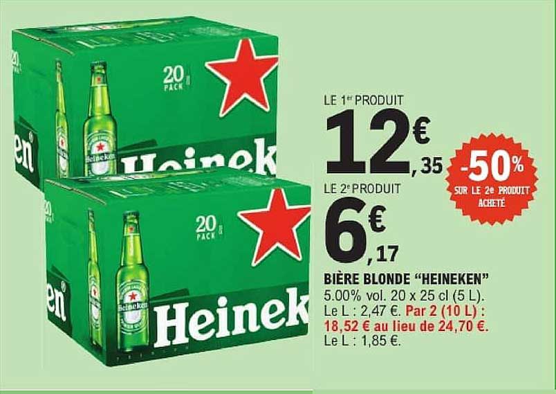 BIÈRE BLONDE “HEINEKEN”