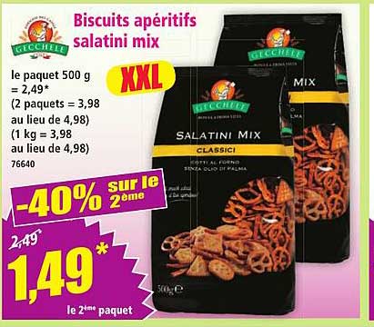 Biscuits apéritifs salatini mix