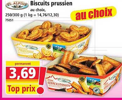 Biscuits prussien au choix
