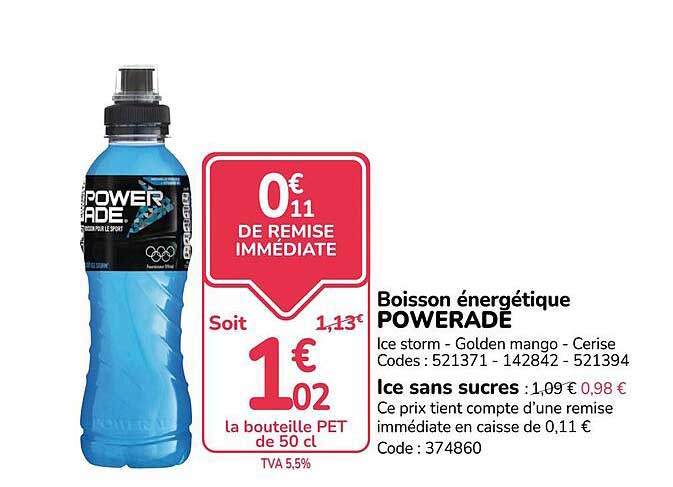 Boisson énergétique POWERADE