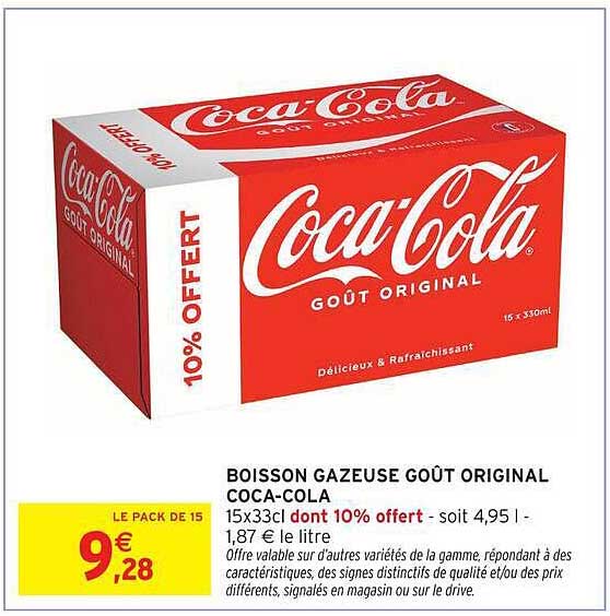 BOISSON GAZEUSE GOÛT ORIGINAL COCA-COLA