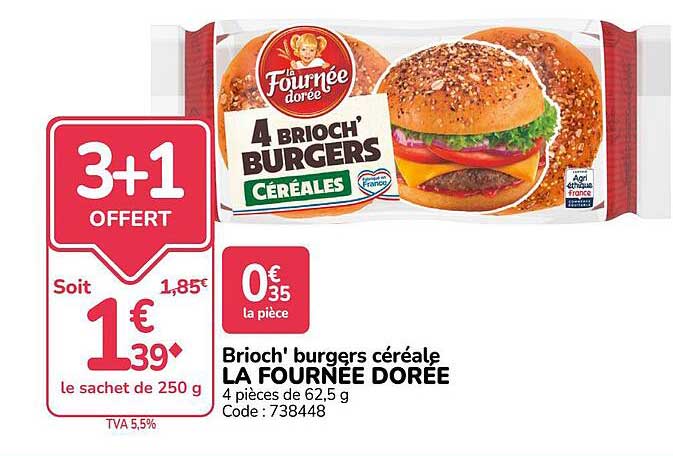 Brioc'h burgers céréale LA FOURNÉE DORÉE