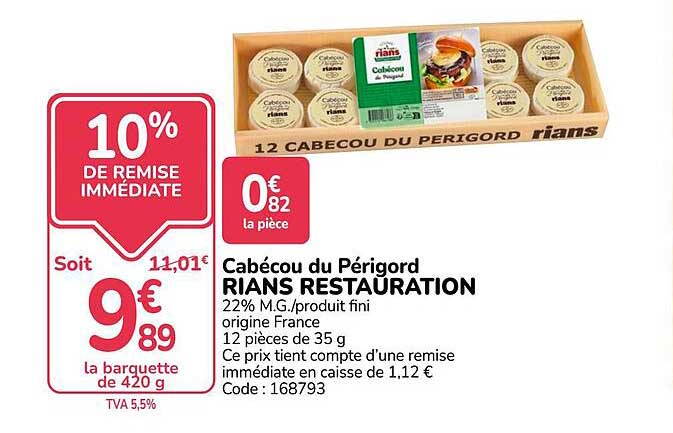 Cabécou du Périgord RIANS RESTAURATION