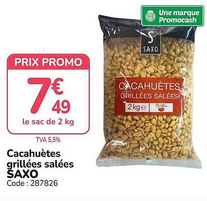 Cacahuètes grillées salées SAXO