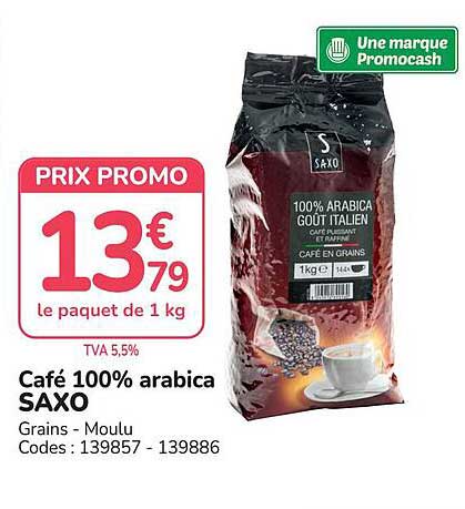 Café 100% arabica SAXO