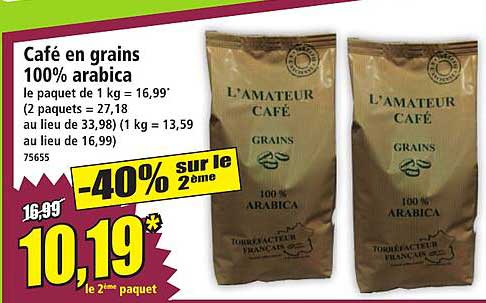 Café en grains 100% arabica