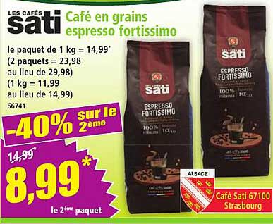 Café en grains espresso fortissimo