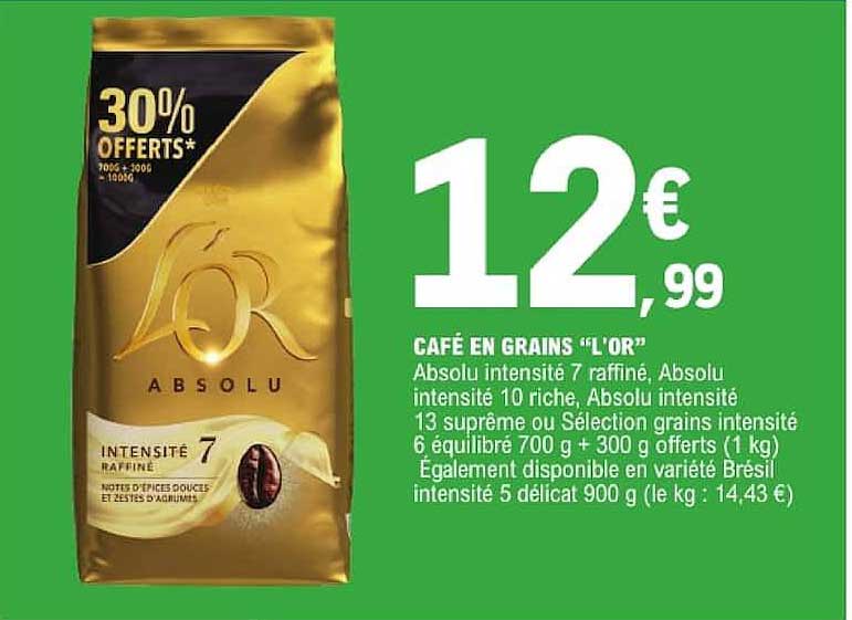 CAFÉ EN GRAINS “L’OR”