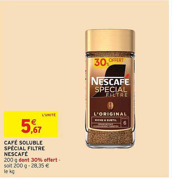 CAFÉ SOLUBLE SPÉCIAL FILTRE NESCAFÉ