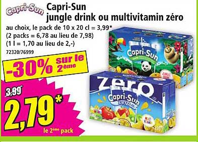 Capri-Sun jungle drink ou multivitamin zéro
