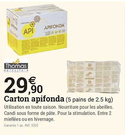 Carton apifonda (5 pains de 2.5 kg)