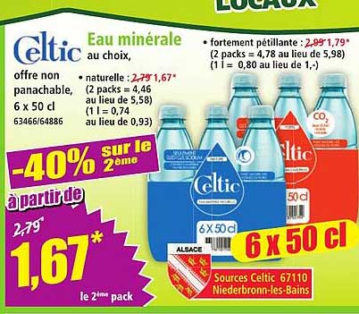 Celtic Eau minérale au choix