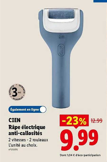 CIEN Râpe électrique anti-callosités