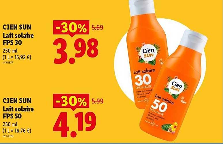 CIEN SUN Lait solaire FPS 30