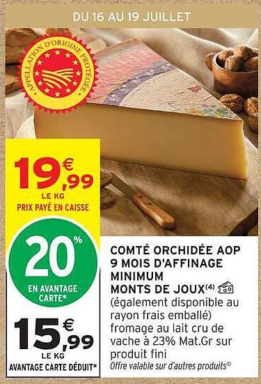 COMTÉ ORCHIDÉE AOP 9 MOIS D'AFFINAGE MINIMUM MONTS DE JOUX (4)