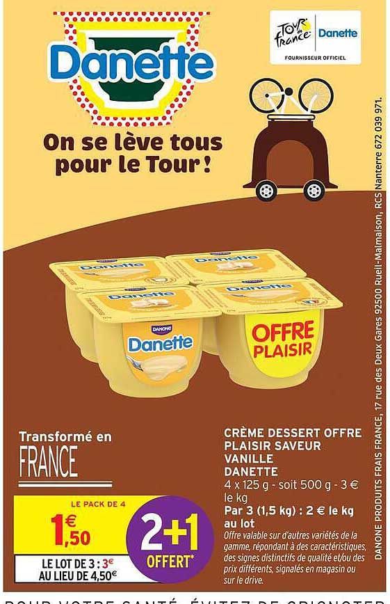 CRÈME DESSERT OFFRE PLAISIR SAVEUR VANILLE DANETTE
