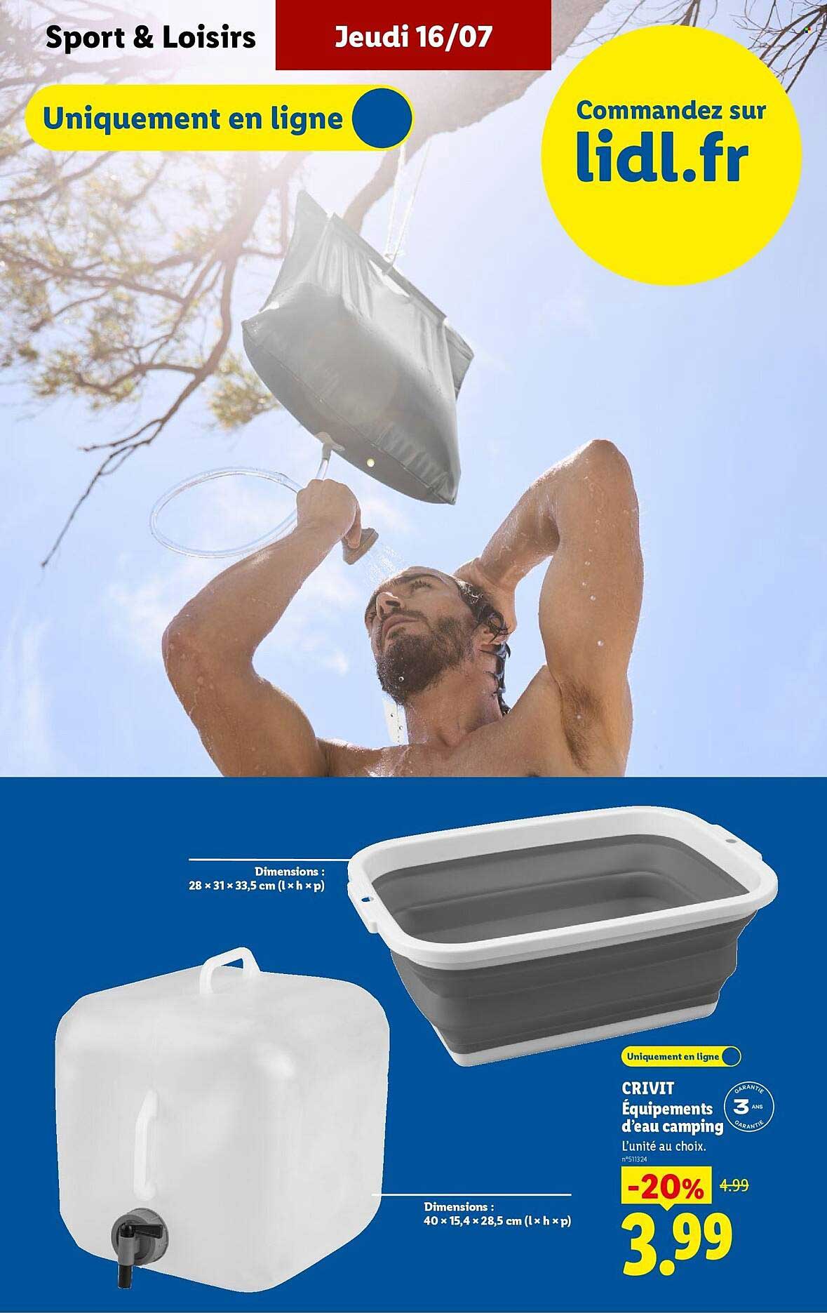 CRIVIT Équipements d’eau camping